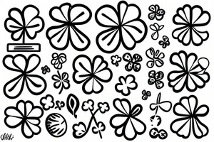 four-leaf clover for good luck tattoo idea