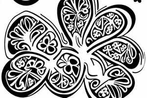 four-leaf clover for good luck tattoo idea