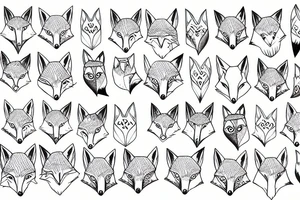 fox in forest tattoo idea