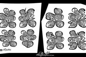four-leaf clover for good luck tattoo idea