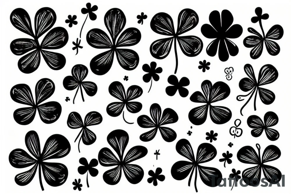 four-leaf clover for good luck tattoo idea