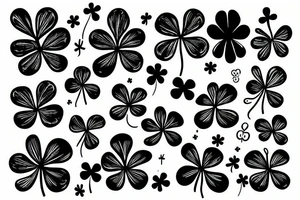 four-leaf clover for good luck tattoo idea