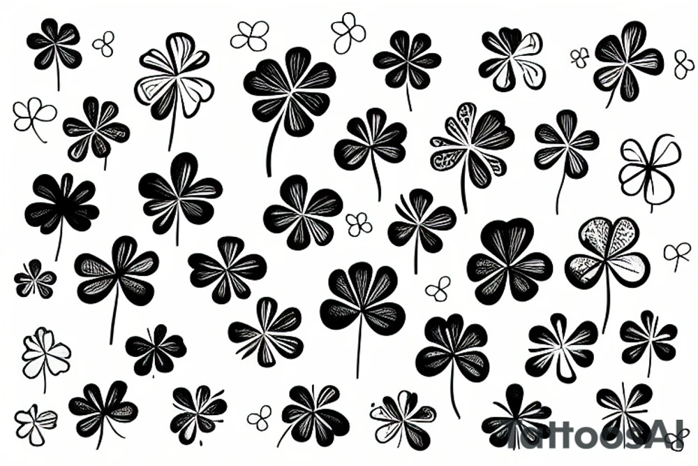 four-leaf clover for good luck tattoo idea