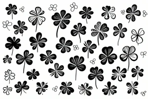 four-leaf clover for good luck tattoo idea