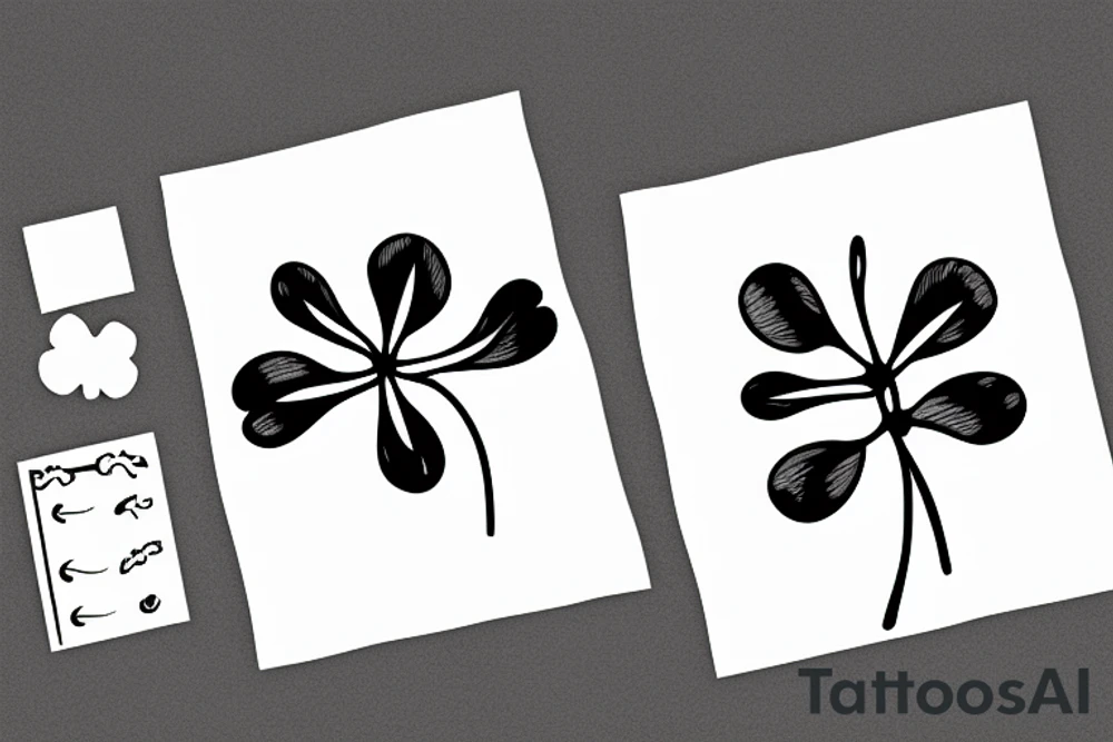 four-leaf clover for good luck tattoo idea