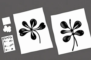 four-leaf clover for good luck tattoo idea