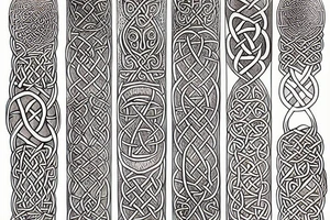 Celtic tree of life colorful naturalistic tattoo idea