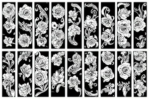 Floral frescal with heavy traits tattoo idea
