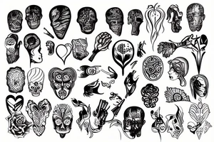 Head and heart pain tattoo idea