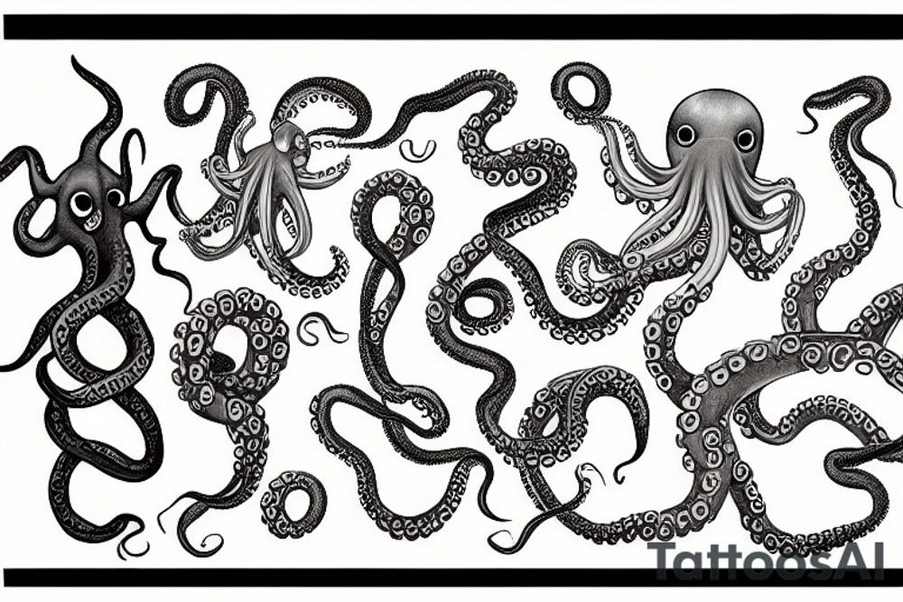 octopus with mashinegun tattoo idea