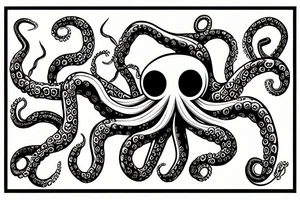 octopus with mashine gun tattoo idea