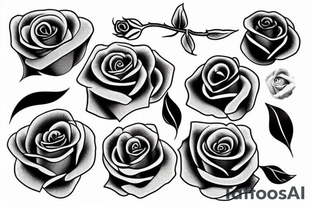 Rose and ciggarette tattoo idea