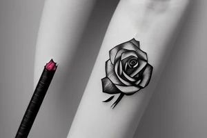Rose and cigarette tattoo idea