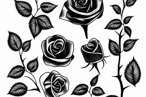 Cigarette as rose stem tattoo idea