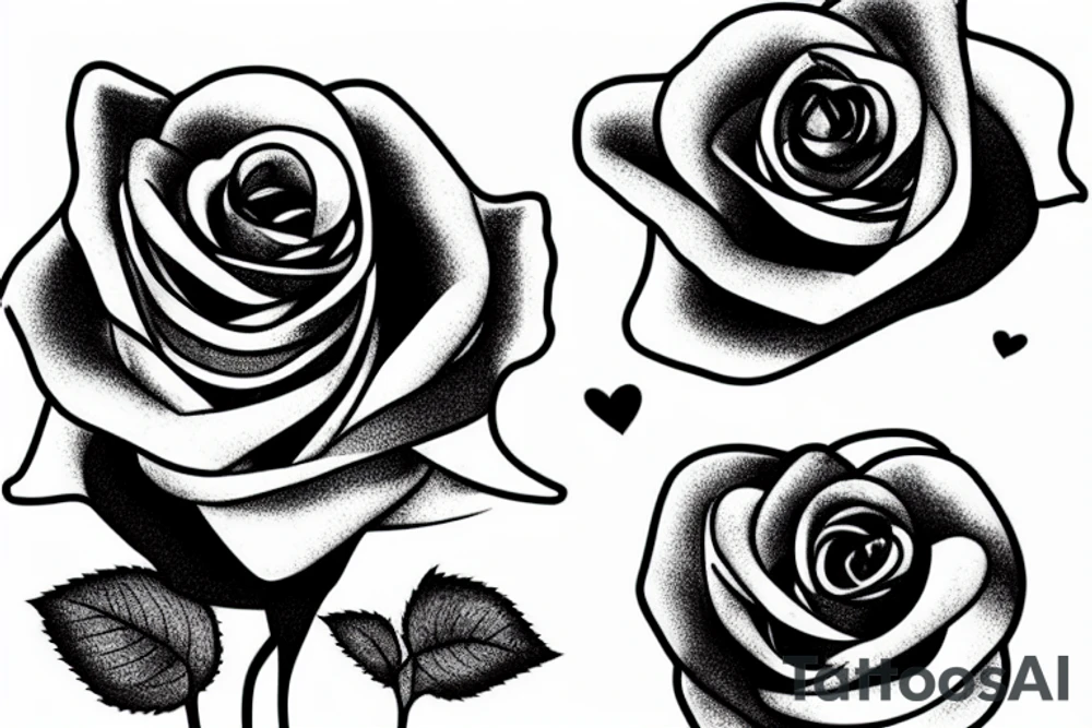 Cigarette as rose stem tattoo idea