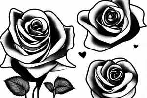 Cigarette as rose stem tattoo idea