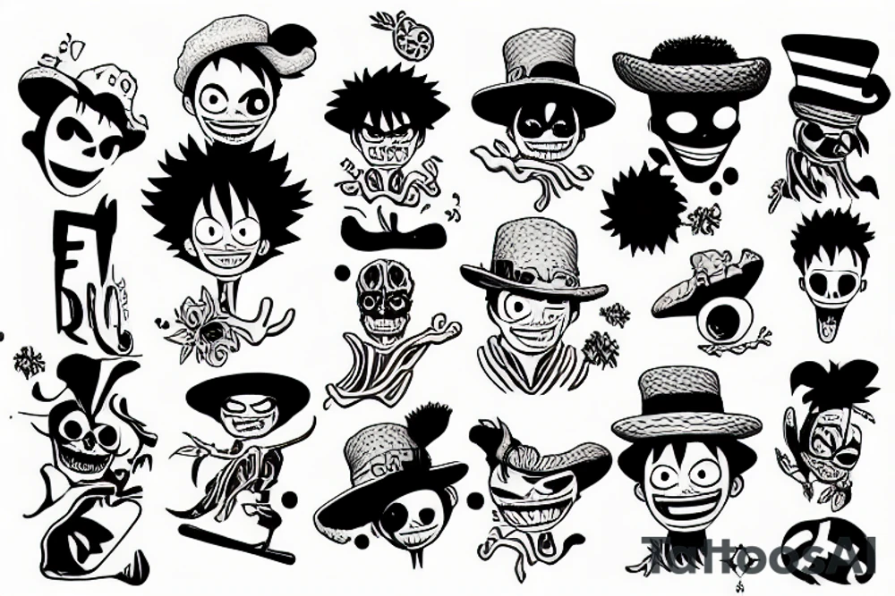 pepe luffy tattoo idea