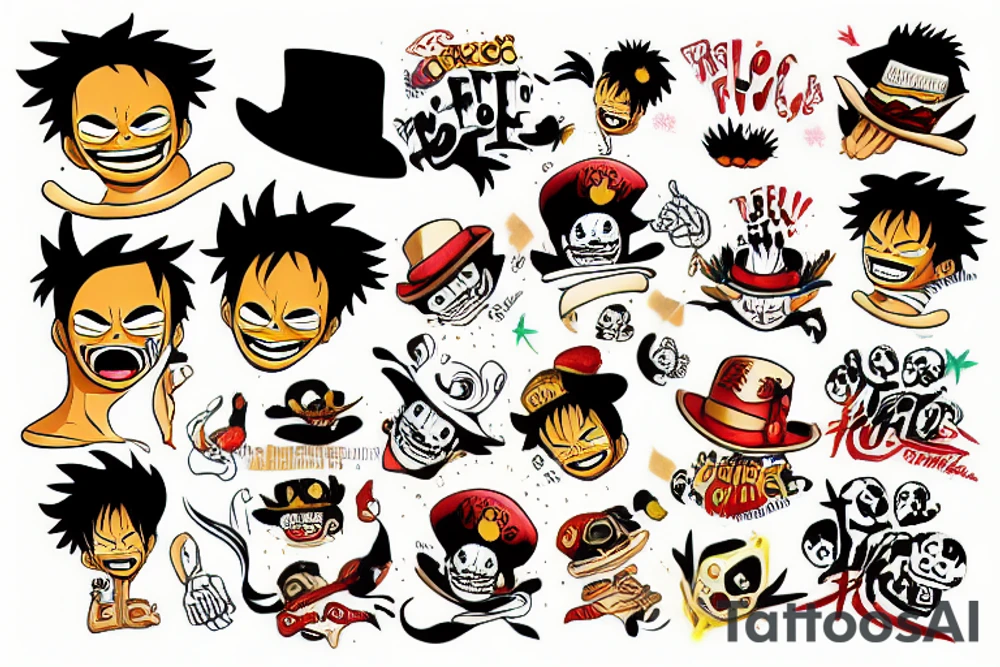 pepe luffy tattoo idea