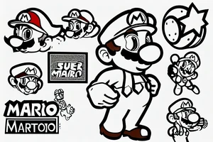 super mario tattoo idea