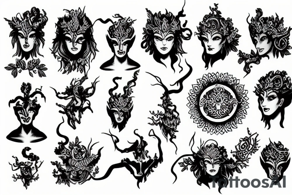 Dionysos, godlike, regal, dmt tattoo idea