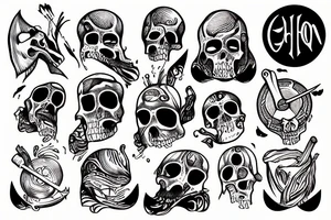 charon on a lake tattoo idea