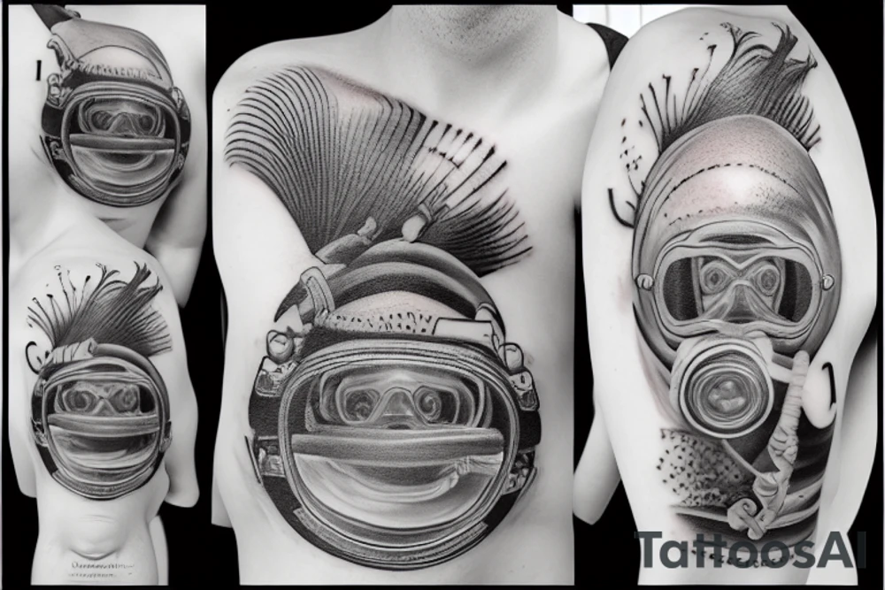 Diver tattoo idea