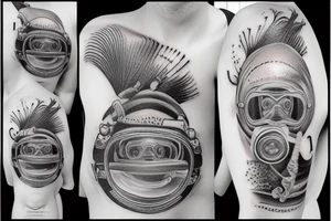 Diver tattoo idea
