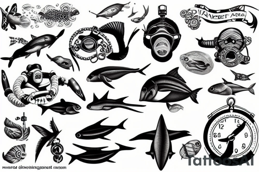 Diver tattoo idea