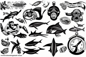 Diver tattoo idea