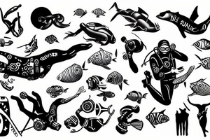 Diver tattoo idea