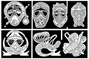 Diver tattoo idea