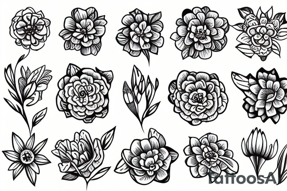 flower tattoo idea