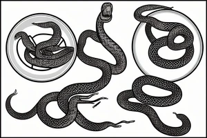 a medical snake snakes around a bowl tattoo idea