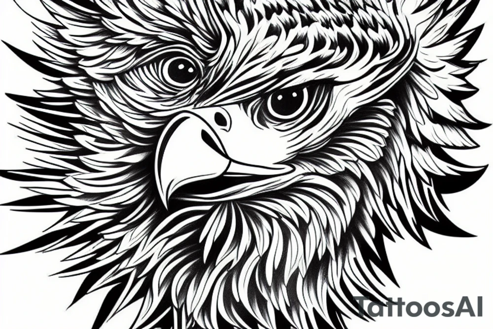 Eagle, wolf, forest, big ben, apple, greaps tattoo idea