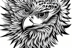 Eagle, wolf, forest, big ben, apple, greaps tattoo idea