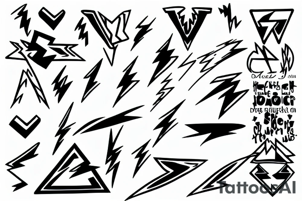 lightning bolt tattoo idea