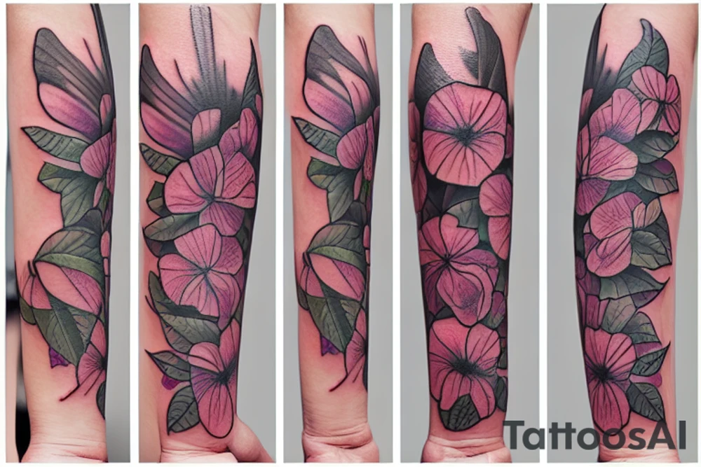 morning glory flowers tattoo idea