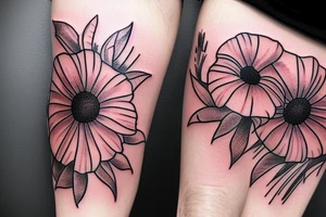 morning glory flowers tattoo idea