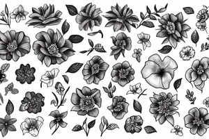 morning glory flowers tattoo idea