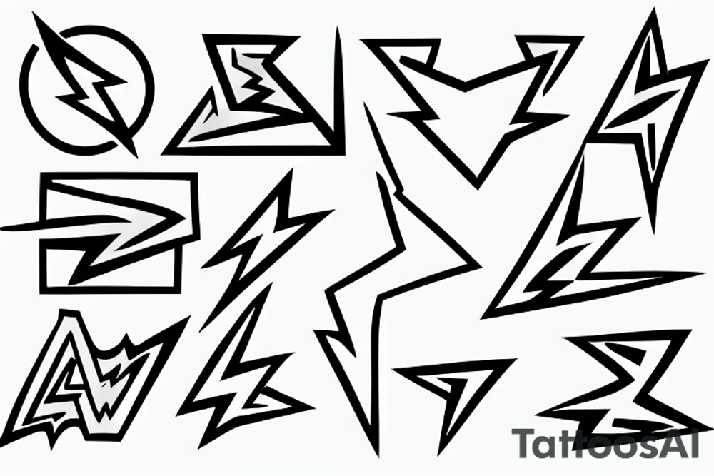 lightning bolt tattoo idea