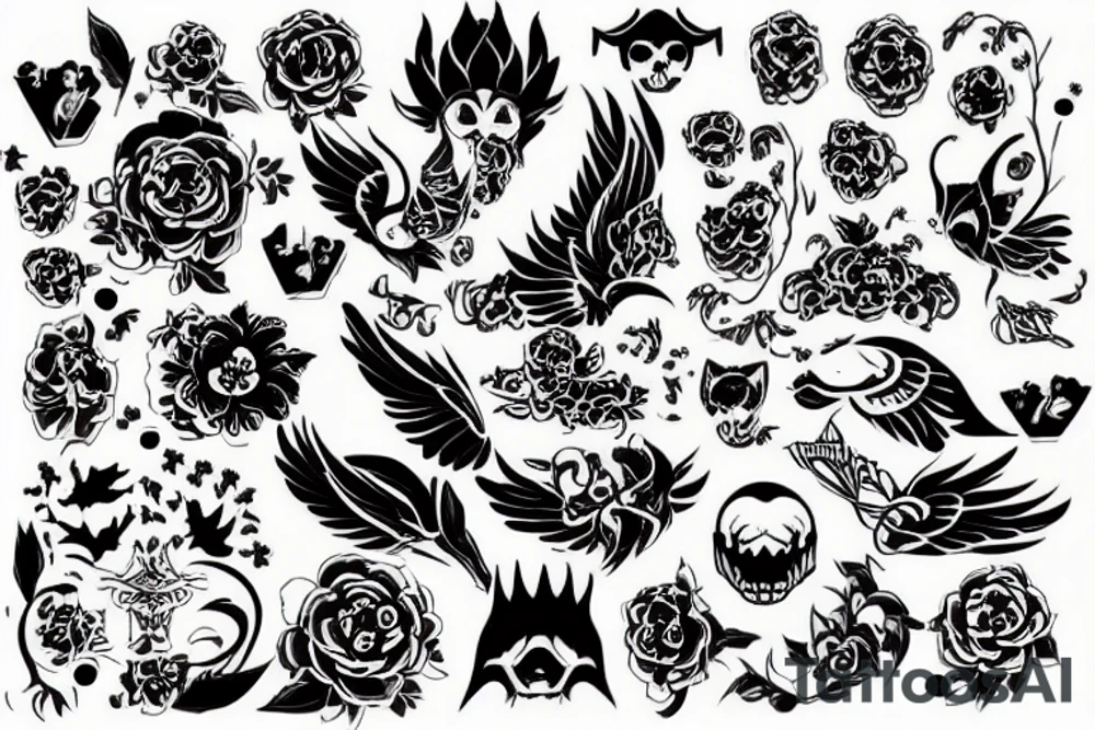 Самурай с мечем в доспехах tattoo idea