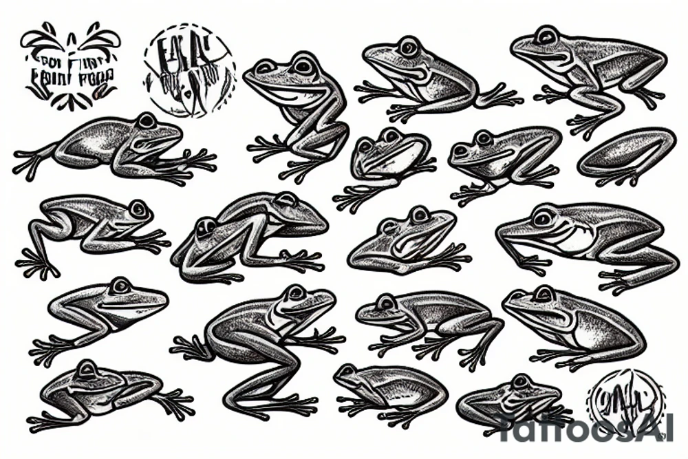Frog and fighting tattoo idea