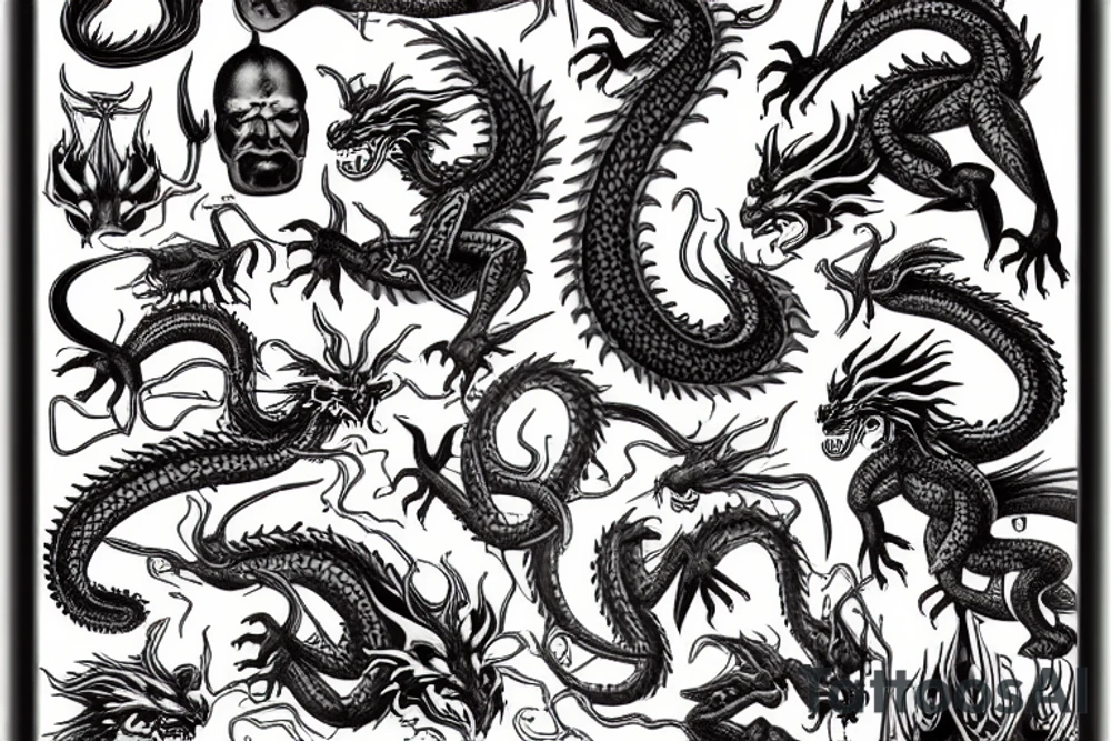 The face of dragon tattoo idea