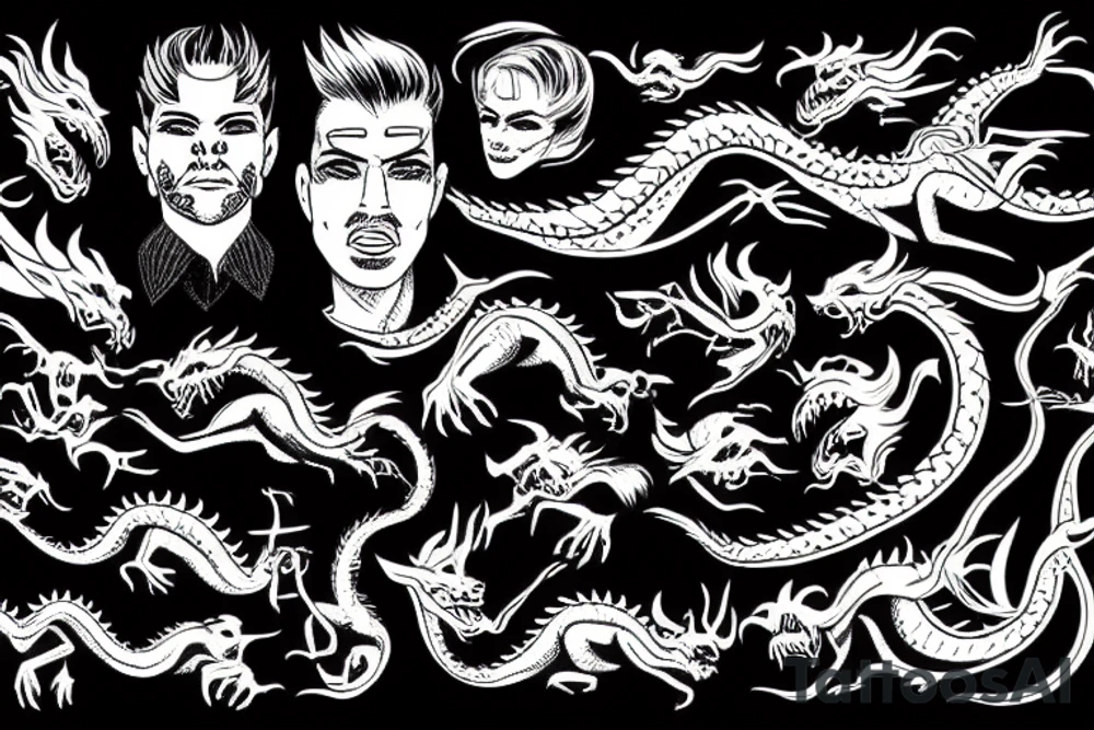 The face of dragon tattoo idea