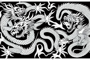 Dragon fighting a tiger tattoo idea