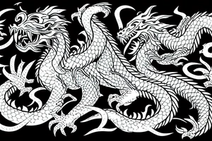 Dragon fighting a tiger tattoo idea