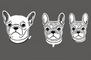 french bulldog with sword tattoo idea