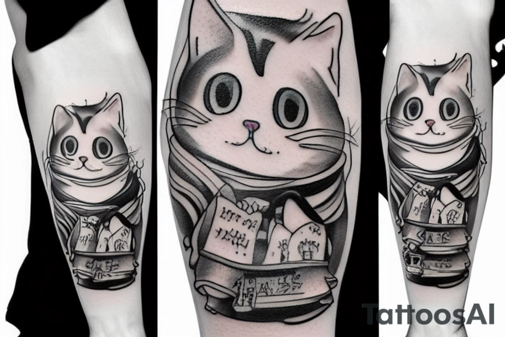Fat cat tattoo idea