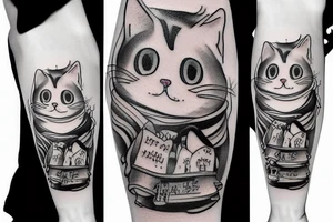 Fat cat tattoo idea