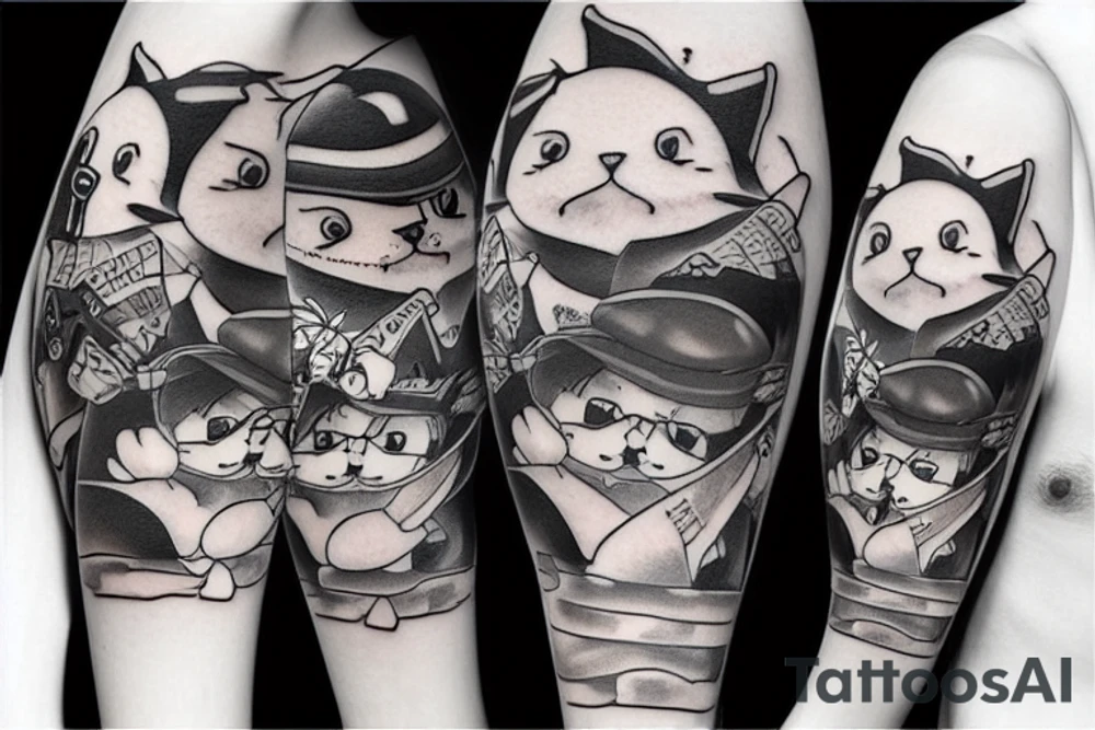 Fat cat tattoo idea